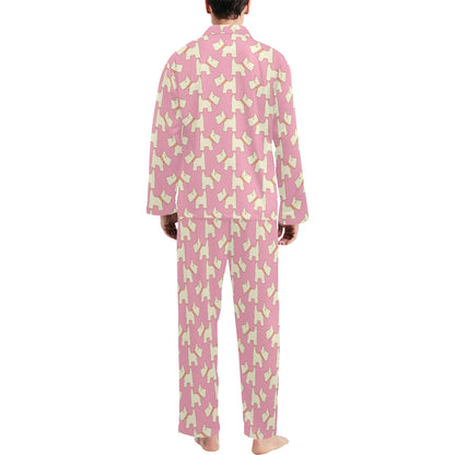 Scottish Terriers Print Design LKS306 Men's Long Pajama Set