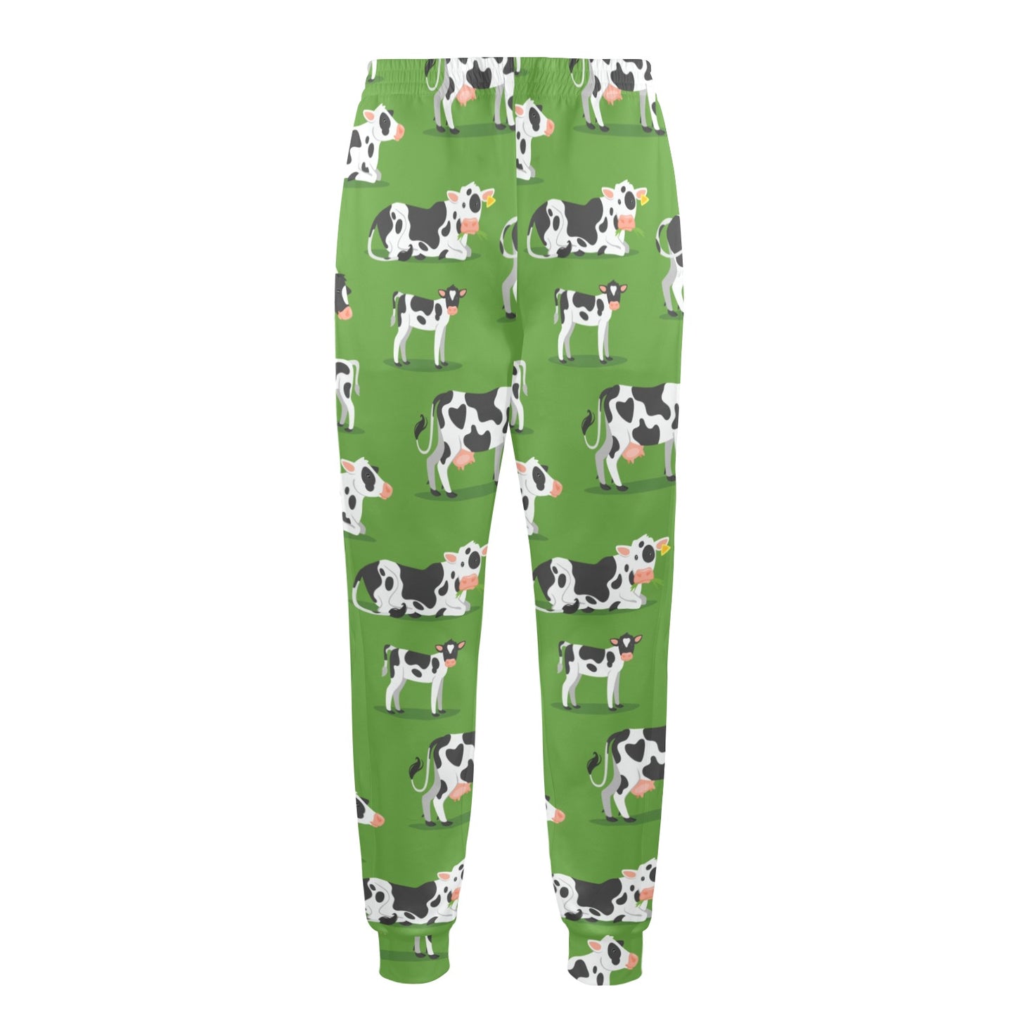 Cow Happy Print Pattern Men's Casual Track Pants