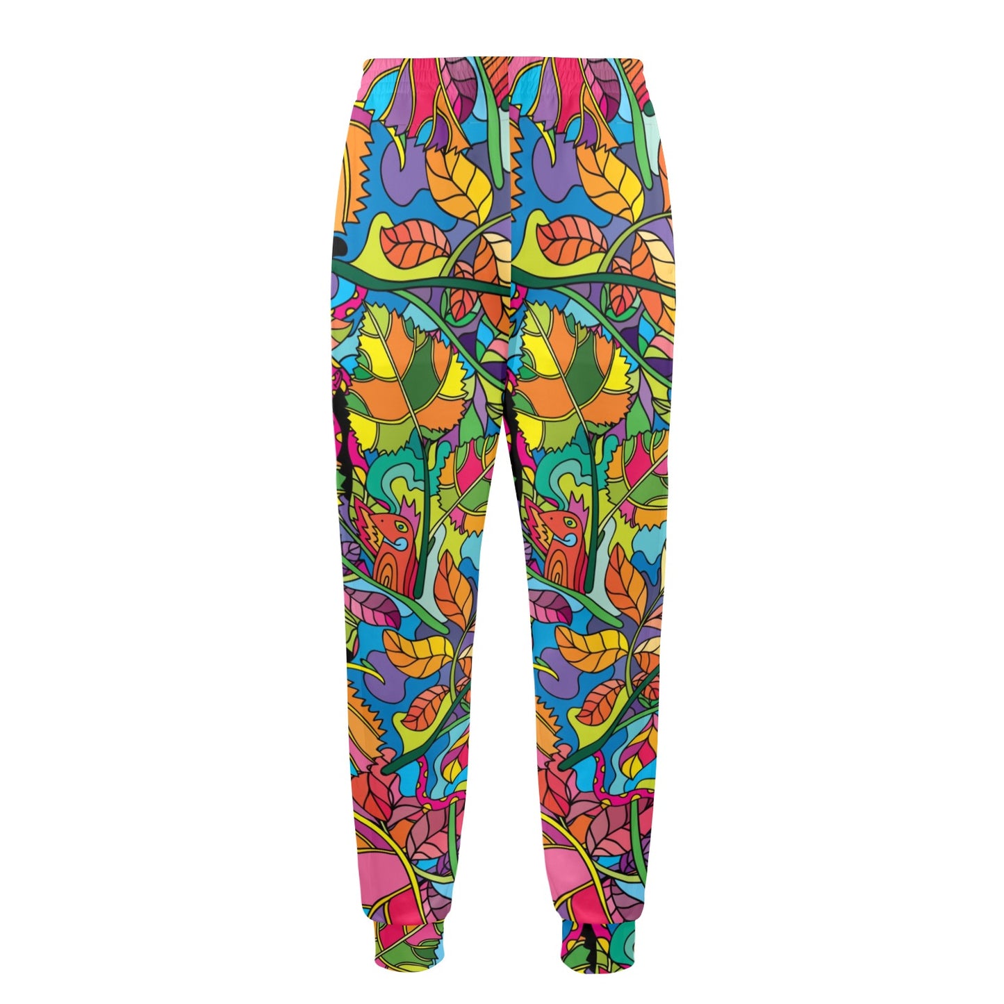 Psychedelic Trippy Flower Print Men's Casual Track Pants