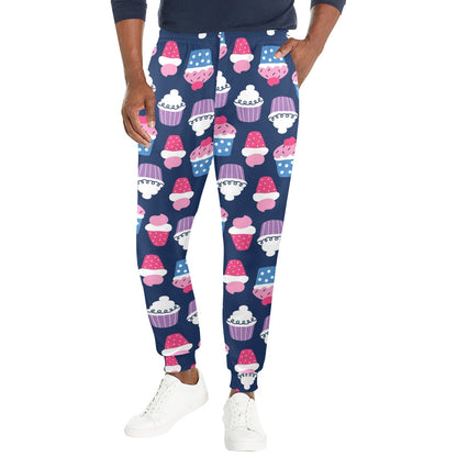 Cupcake Pattern Print Design CP04 Men's Casual Track Pants