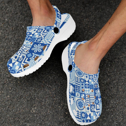 Swedish Print Pattern Unisex Clogs Shoes