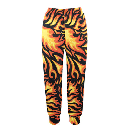 Flame Fire Design Pattern Women's Casual Track Pants