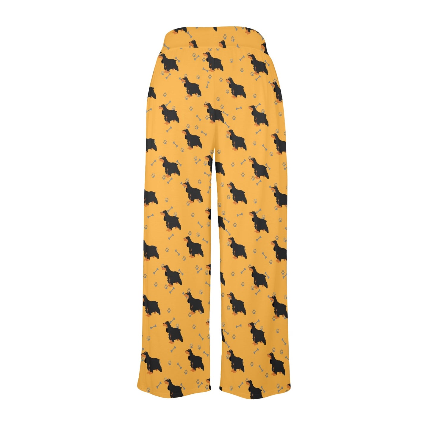 Cocker Pattern Print Design 01 Women's Wide Leg Lounge Pants