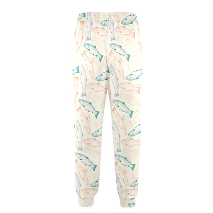 Salmon Fish Print Design LKS305 Men's Casual Track Pants