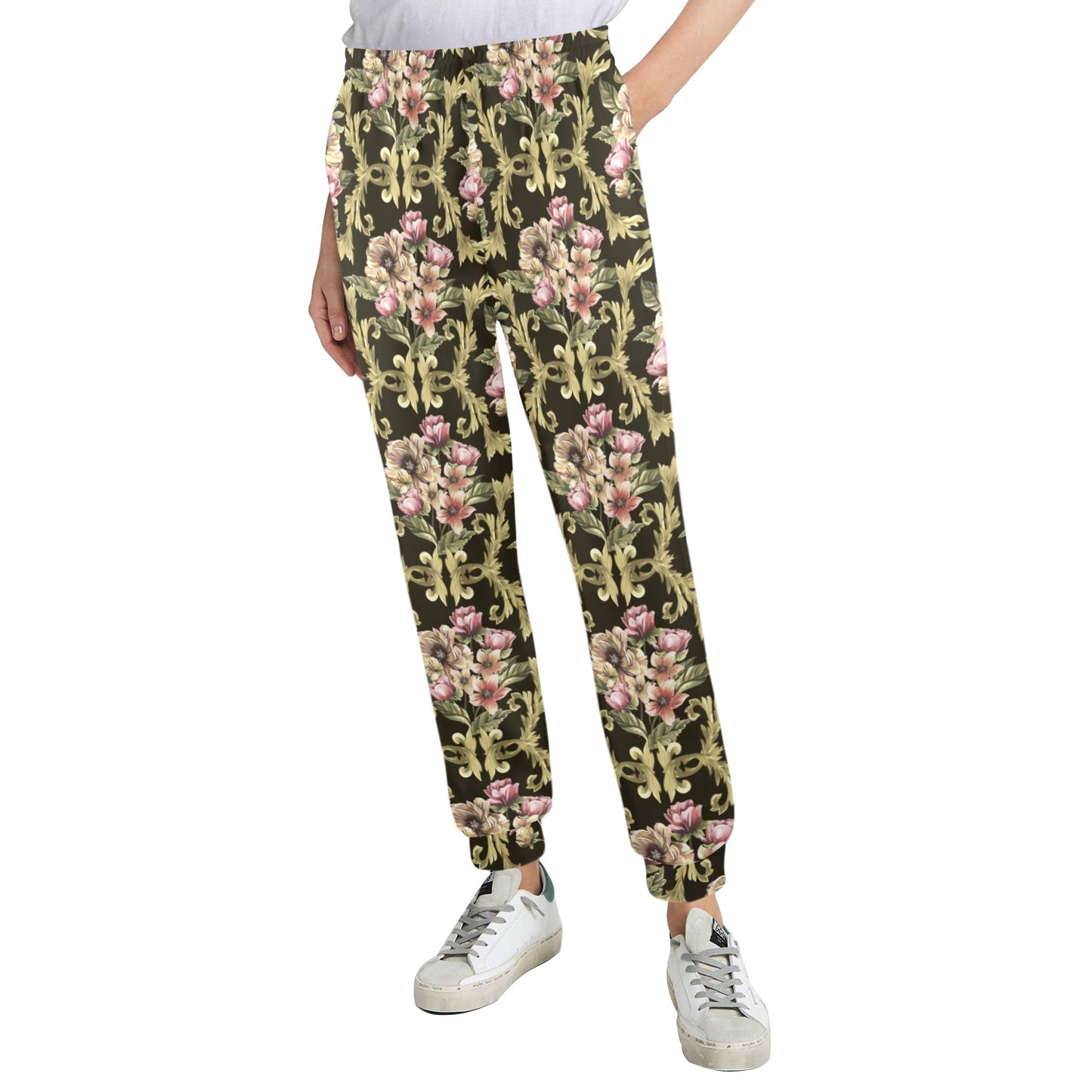 Baroque Pattern Print Design 02 Women's Casual Track Pants