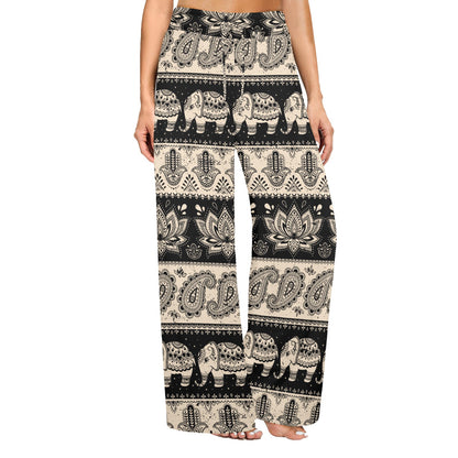 Elephant Hansa Lotus Pattern Women's Wide Leg Lounge Pants