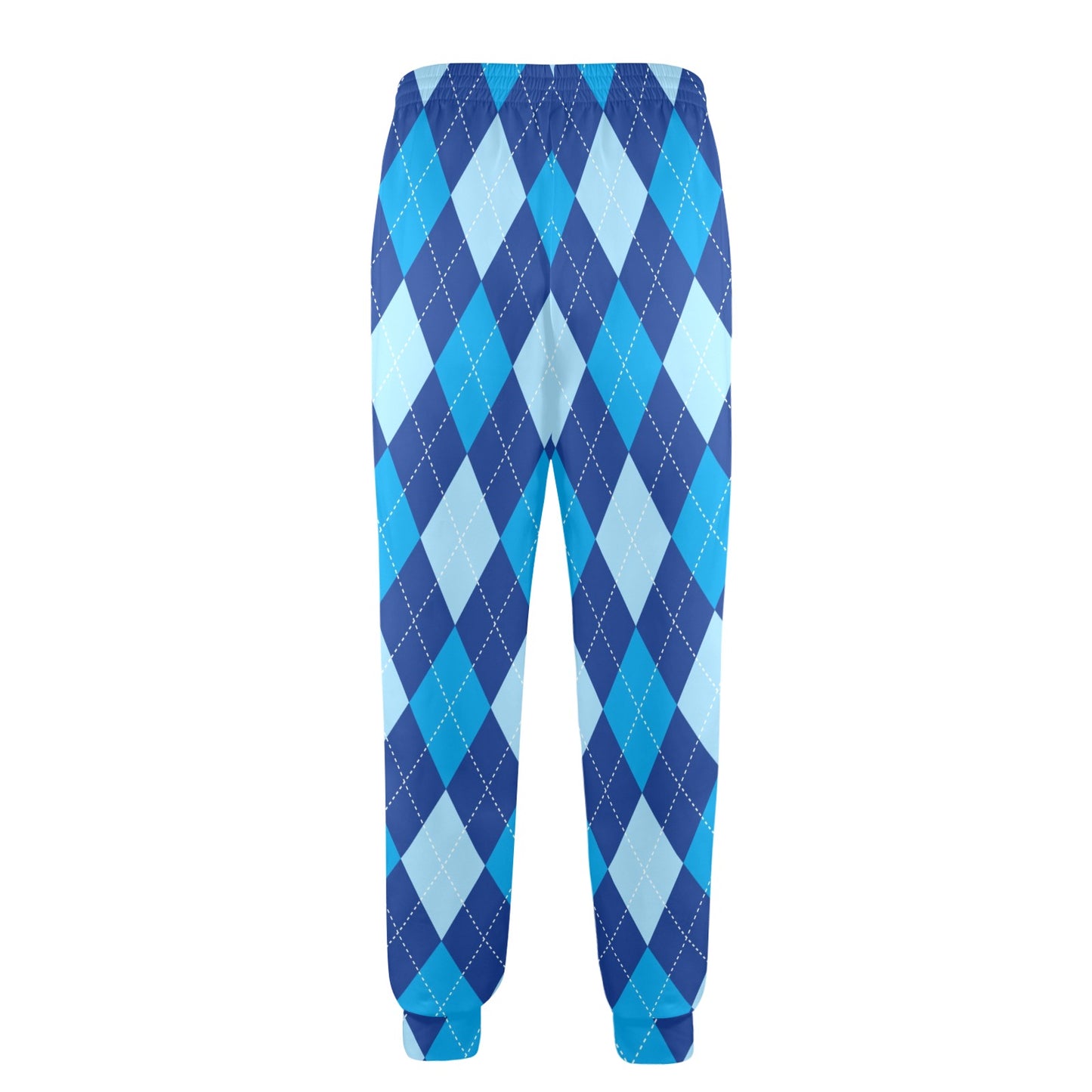 Argyle Blue Pattern Print Design 02 Men's Casual Track Pants