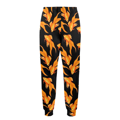 Goldfish Pattern Print Design 03 Men's Casual Track Pants