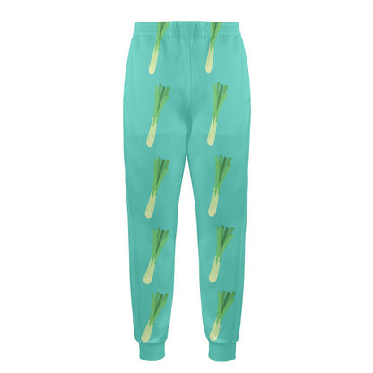 Leek Pattern Print Design 01 Men's Casual Track Pants