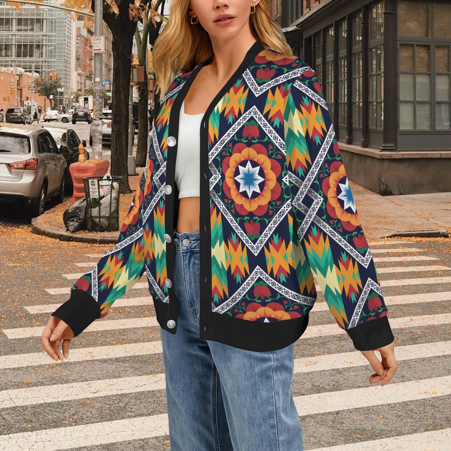 African Kente Women's Cardigan