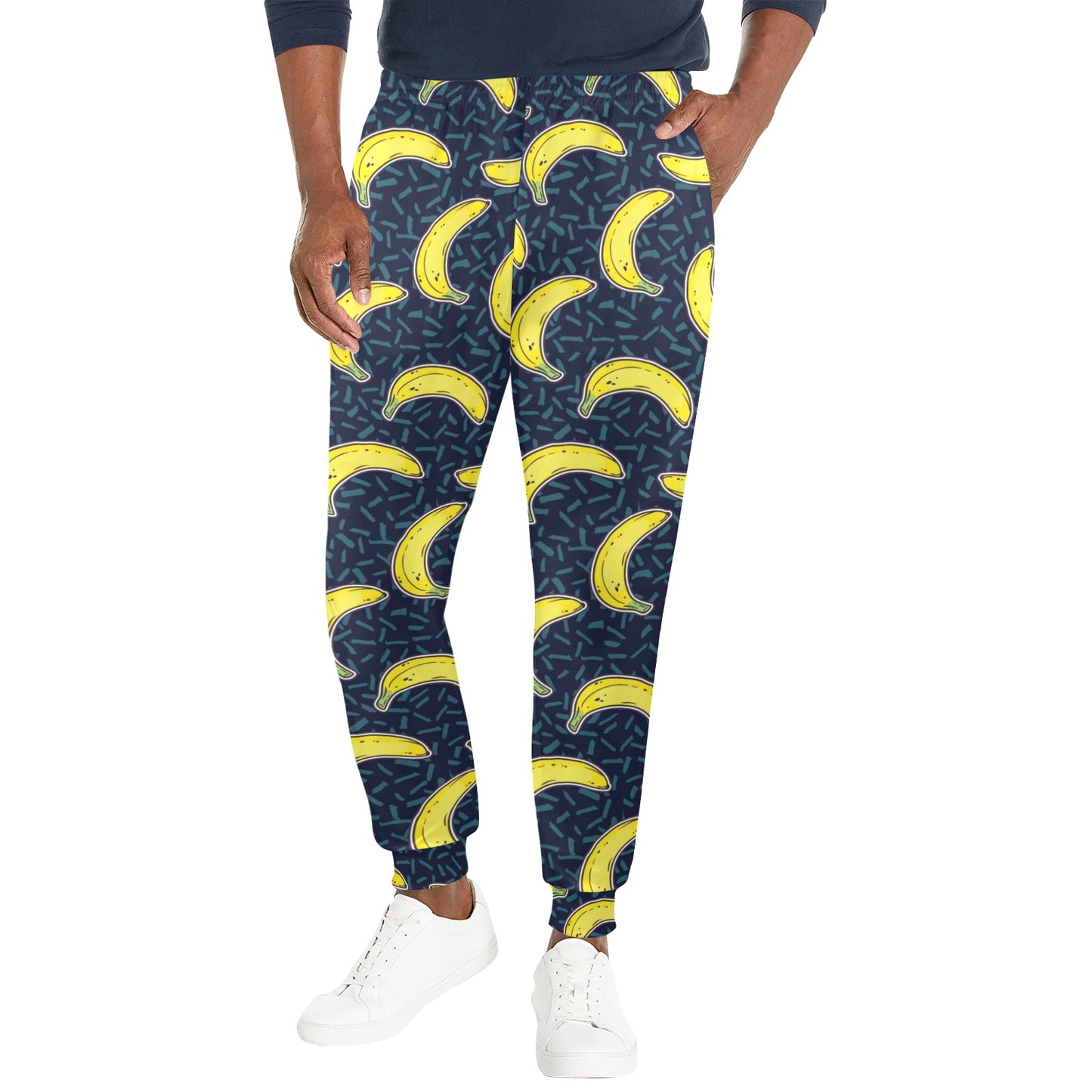 Banana Pattern Print Design BA09 Men's Casual Track Pants