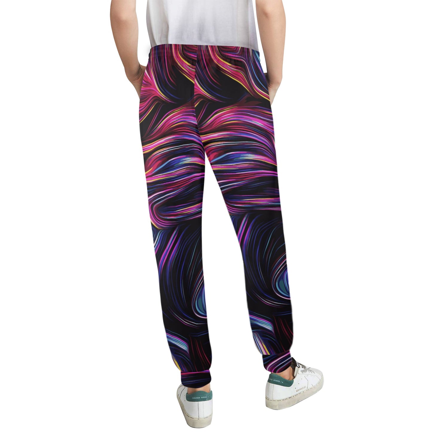Liquid Pattern Print Design 01 Women's Casual Track Pants