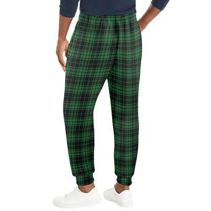 Green Tartan Plaid Pattern Men's Casual Track Pants