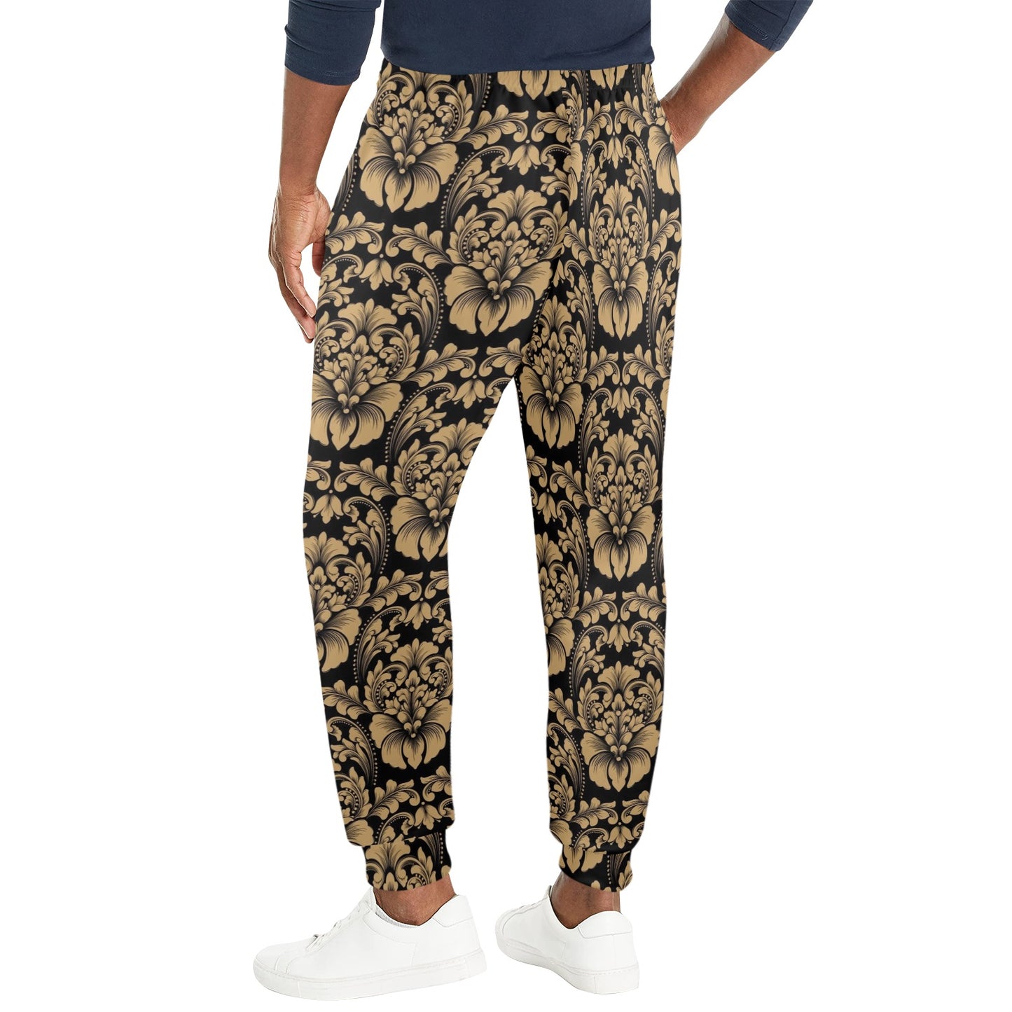 damask brown Design Print Pattern JJ057 Men's Casual Track Pants