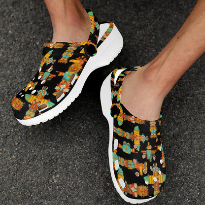 Totem Pole Cartoon Print Unisex Clogs Shoes
