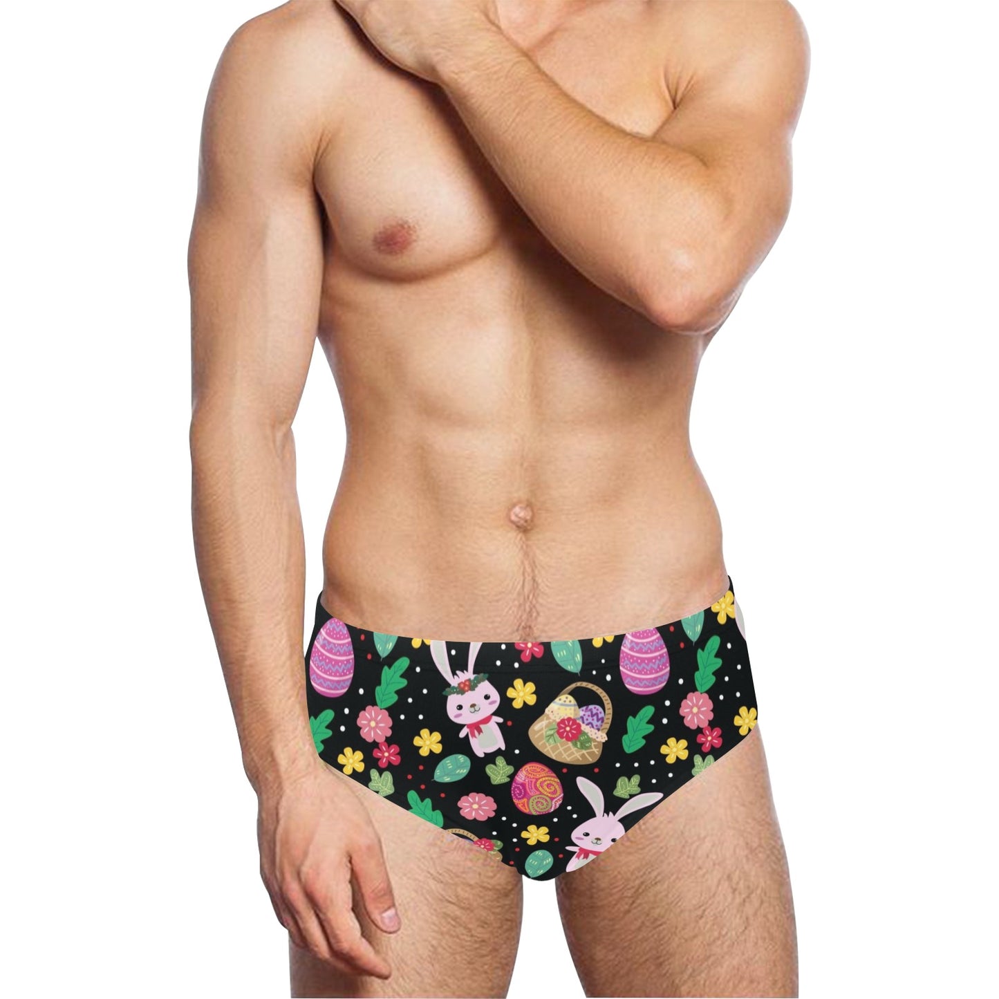 Easter Eggs Pattern Print Design RB05 Men's Swimming Briefs