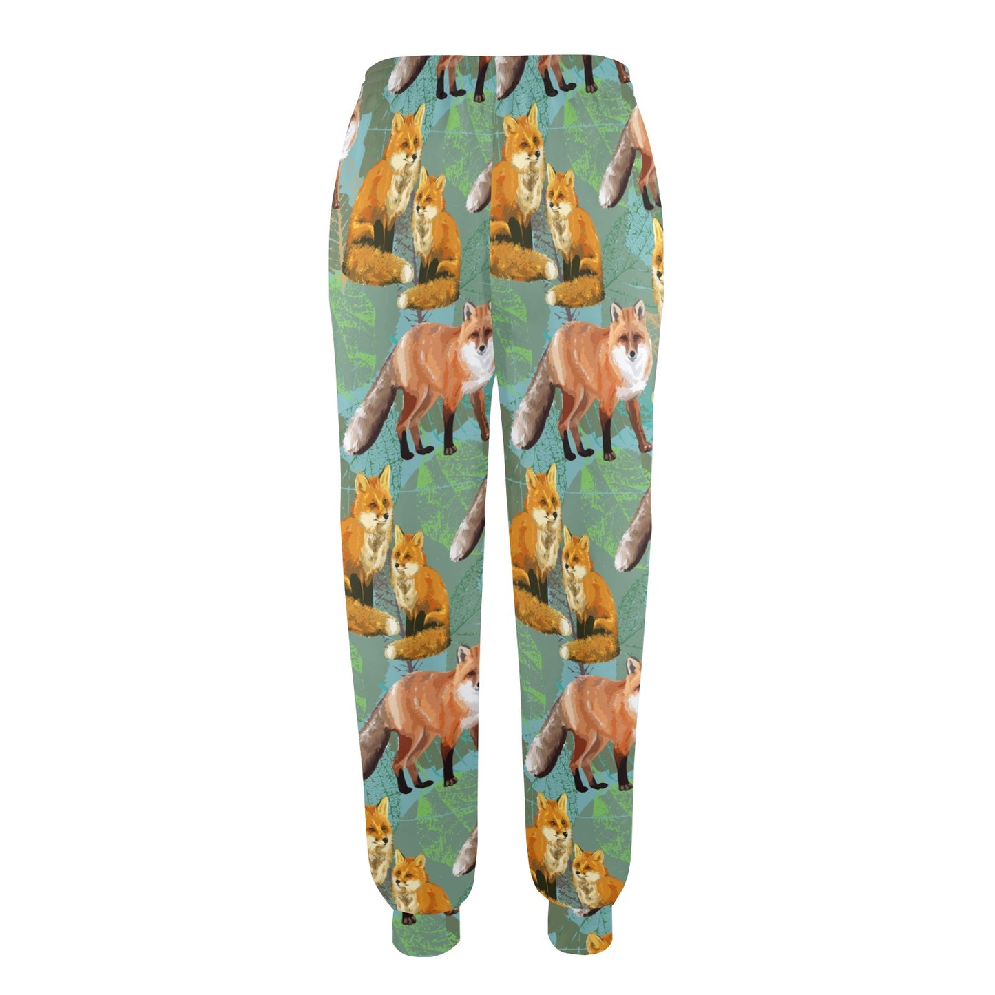 Fox Autumn leaves Themed Women's Casual Track Pants
