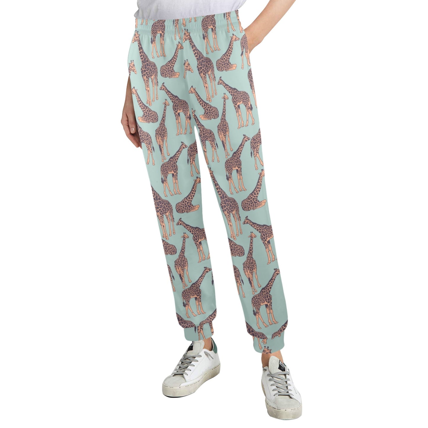 giraffe Design Print Pattern JJ0267 Women's Casual Track Pants