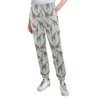 giraffe Design Print Pattern JJ0267 Women's Casual Track Pants