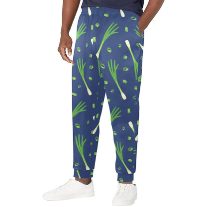 Leek Pattern Print Design 02 Men's Casual Track Pants