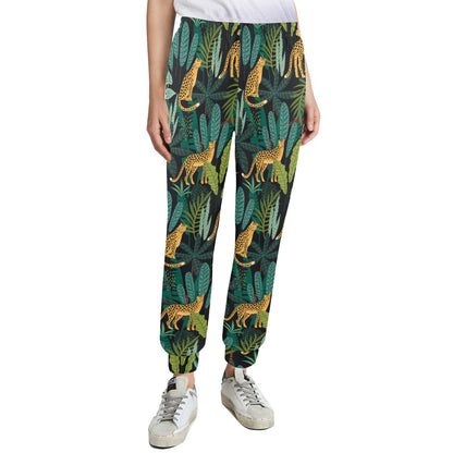 Jaguar Jungle Pattern Print Design 03 Women's Casual Track Pants
