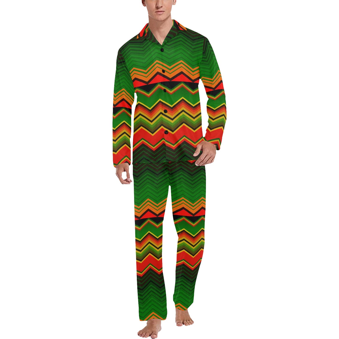Serape Print Design LKS306 Men's Long Pajama Set