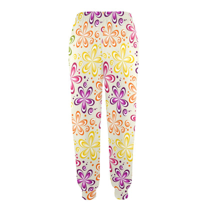 Flower Power Colorful Design Print Women's Casual Track Pants