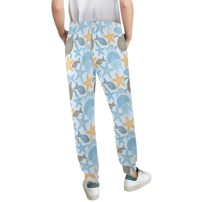 Polynesian Jellyfish Turtle Print Women's Casual Track Pants