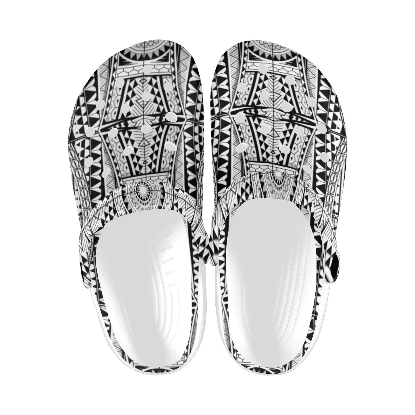 Polynesian Tattoo Design Unisex Clogs Shoes