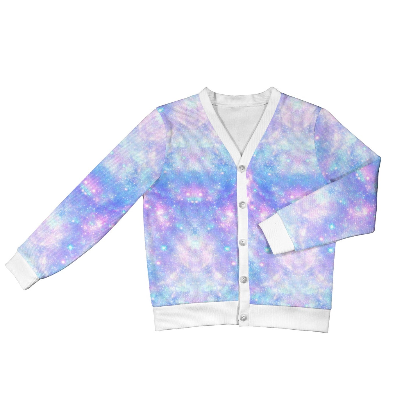 Galaxy Stardust Pastel Color Print Women's Cardigan