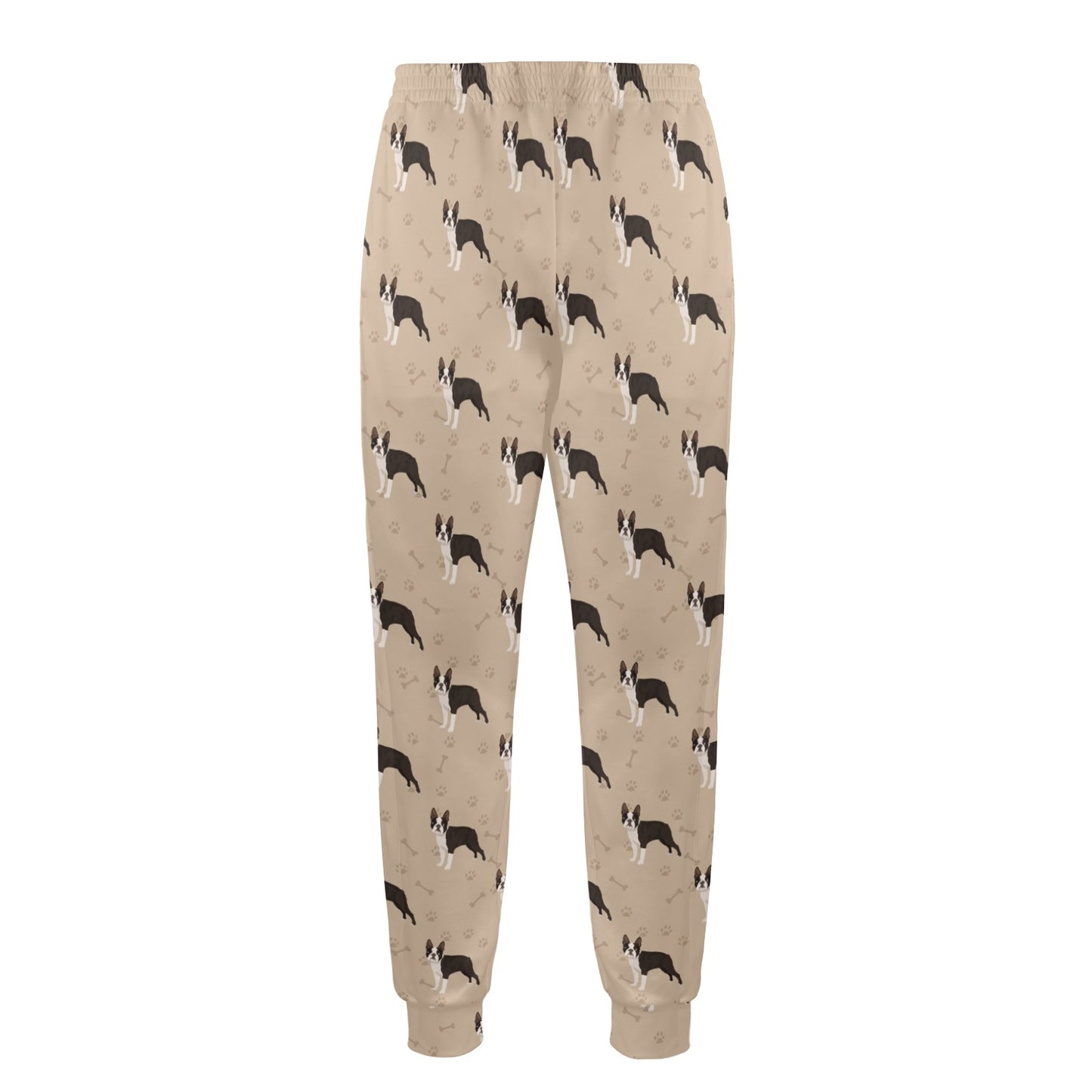 Boston Terrier Pattern Print Design 02 Men's Casual Track Pants