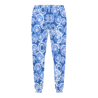Tie Dye Blue Design Print Men's Sweatpants