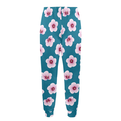 Cherry Blossom Pattern Print Design CB08 Men's Casual Track Pants