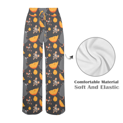 Rat Pattern Print Design 04 Women's Wide Leg Lounge Pants