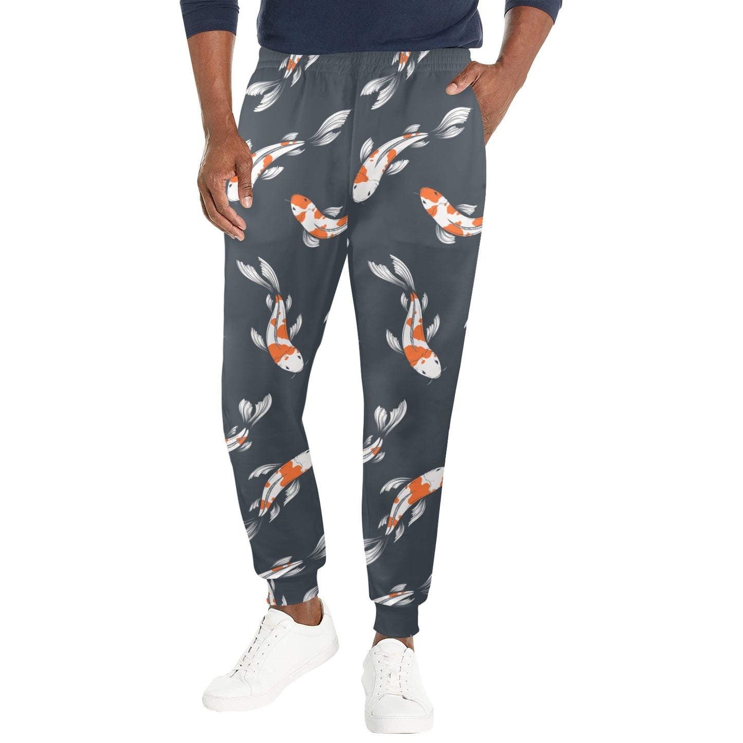 KOI Fish Pattern Print Design 04 Men's Casual Track Pants