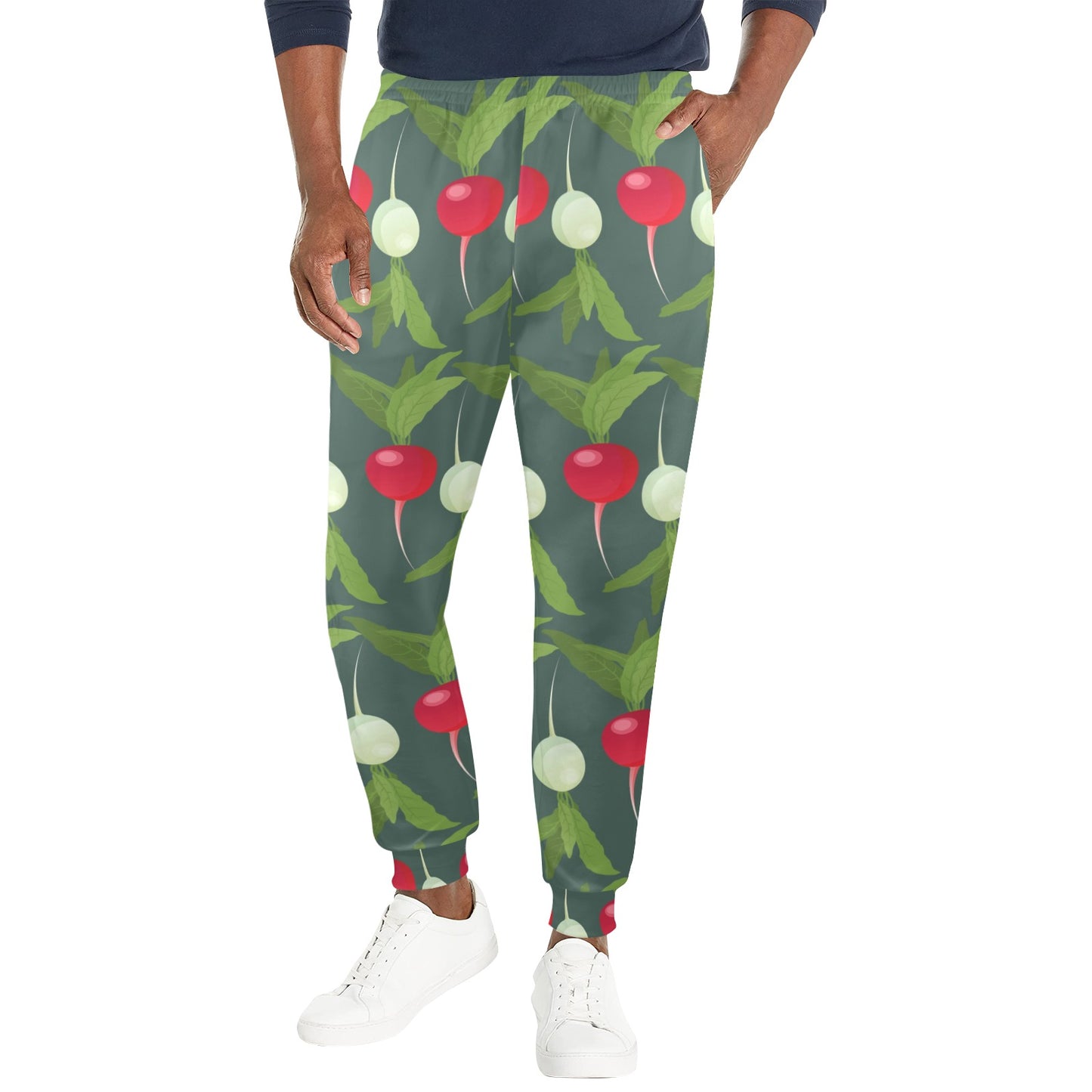 Radish Pattern Print Design A03 Men's Casual Track Pants