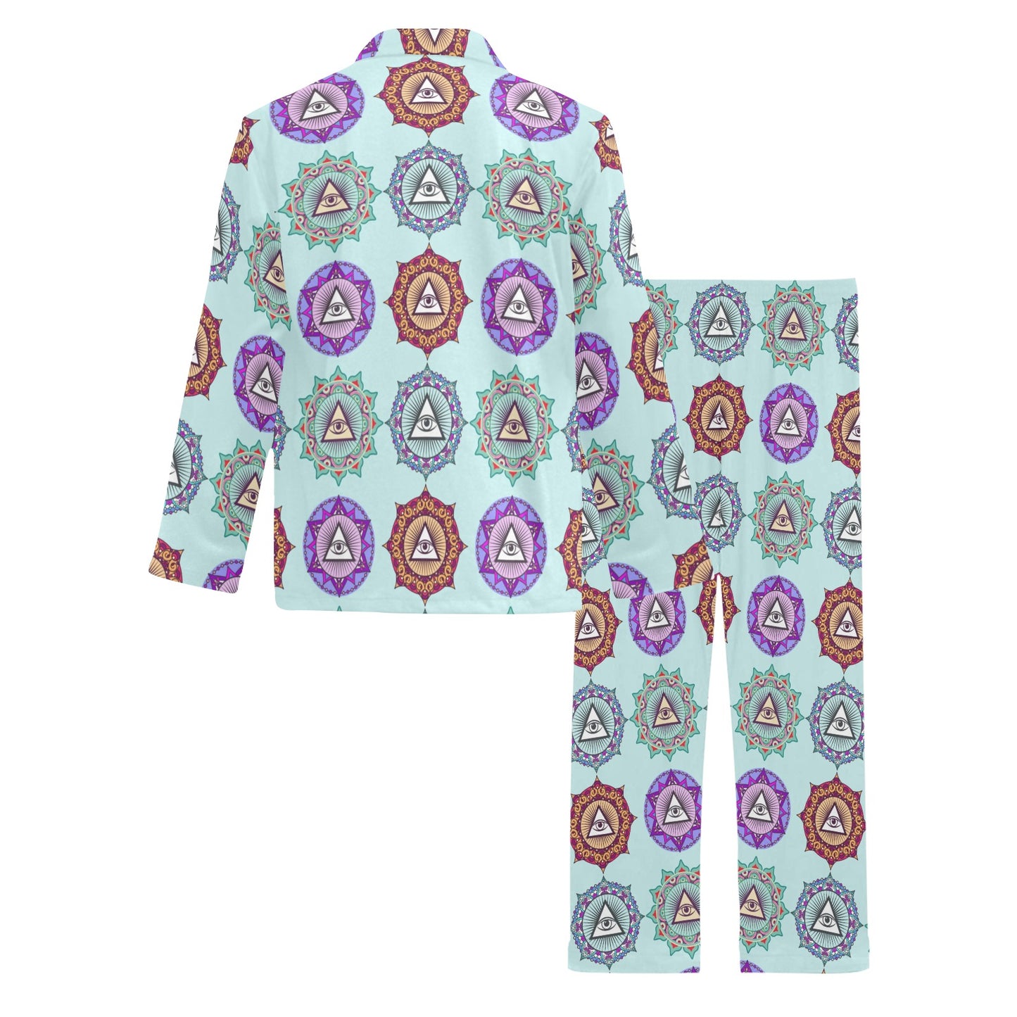 Third Eye Print Design LKS302 Men's Long Pajama Set