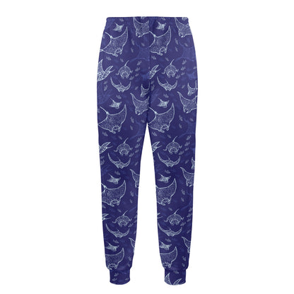 Manta Ray Print Design LKS401 Men's Casual Track Pants