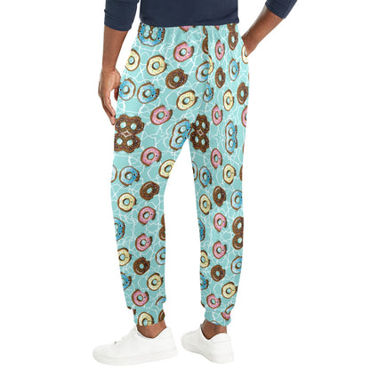 Emoji Donut Print Pattern Men's Casual Track Pants