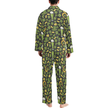 St Patricks Day Print Design LKS307 Men's Long Pajama Set