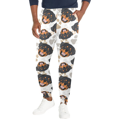 Rottweiler Pattern Print Design A03 Men's Casual Track Pants
