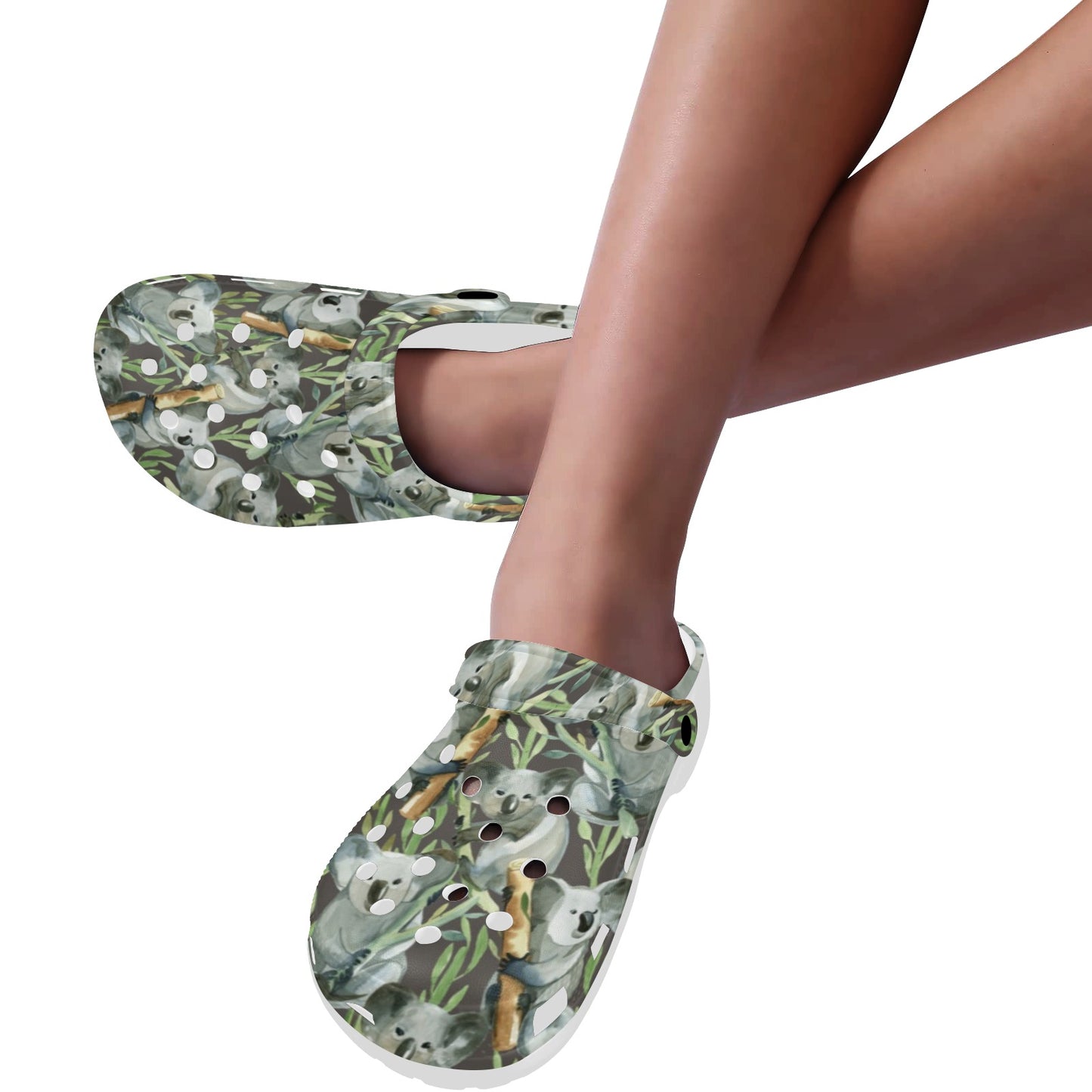 Koala Pattern Design Print Unisex Clogs Shoes