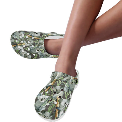 Koala Pattern Design Print Unisex Clogs Shoes