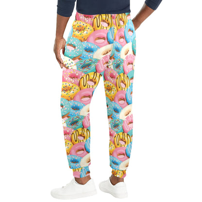 Donut Pattern Print Design DN01 Men's Casual Track Pants