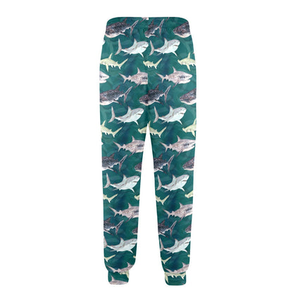 Shark Style Print Men's Casual Track Pants
