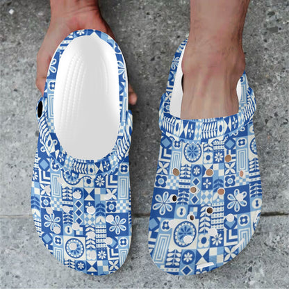 Swedish Print Pattern Unisex Clogs Shoes