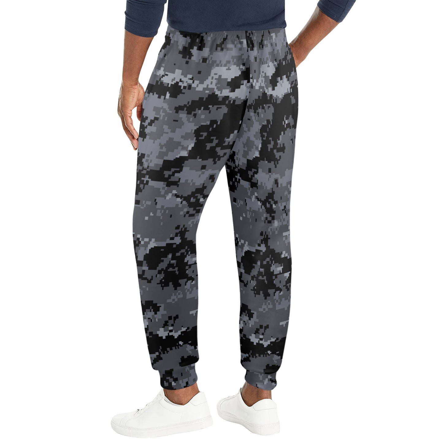 ACU Digital Black Camouflage Men's Casual Track Pants
