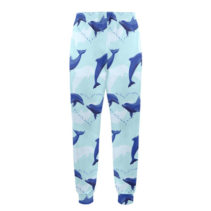 Dolphin Heart Pattern Men's Casual Track Pants