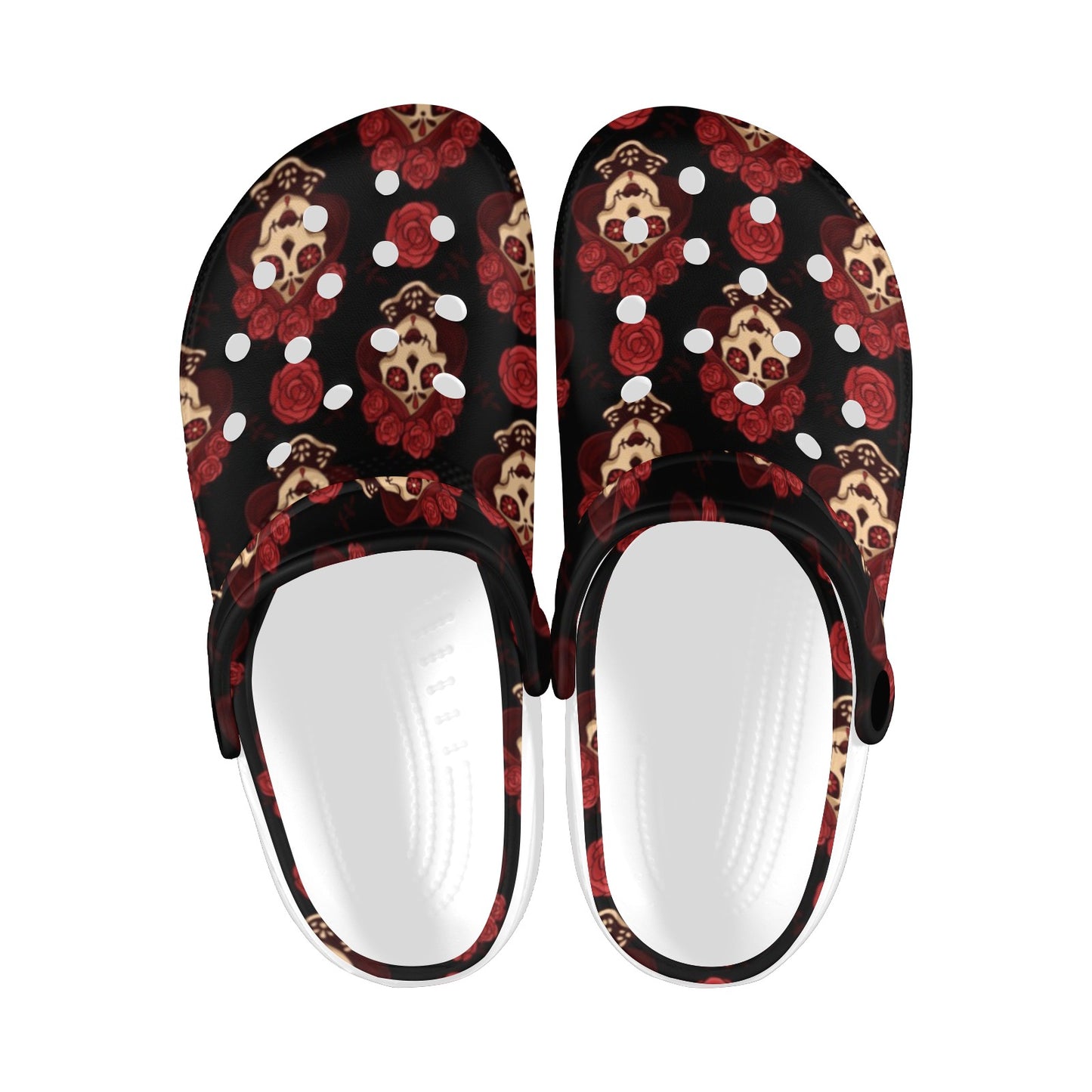 Day of the Dead Skull Girl Pattern Unisex Clogs Shoes