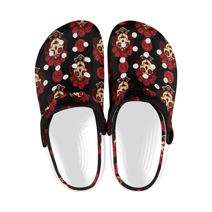 Day of the Dead Skull Girl Pattern Unisex Clogs Shoes